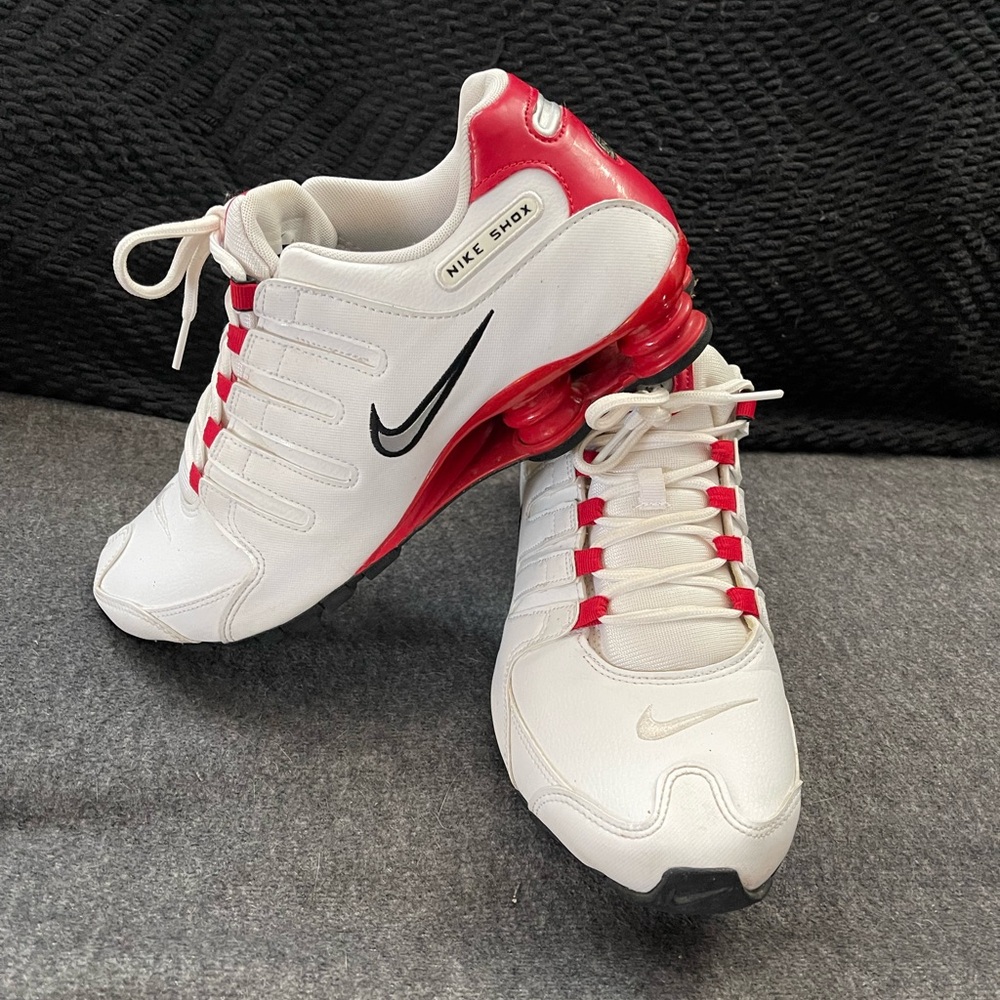 Nike Shox NZ White University Red Men's Athletic Shoes
